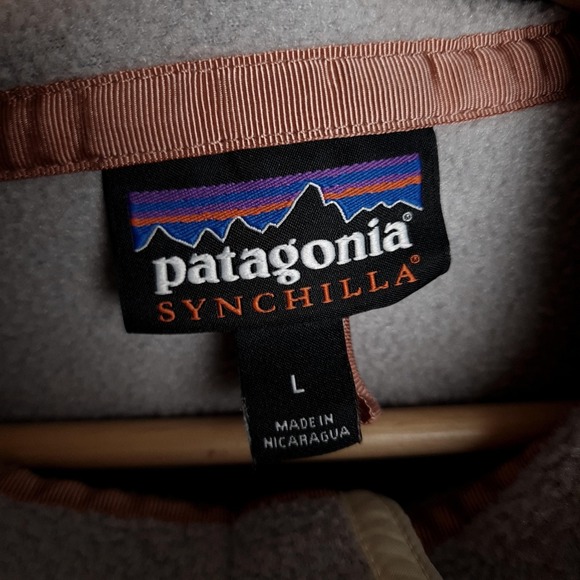 Patagonia Sweater Womens Large Gray Synchilla Snap-T Fleece Pullover Colorblock - Picture 14 of 16